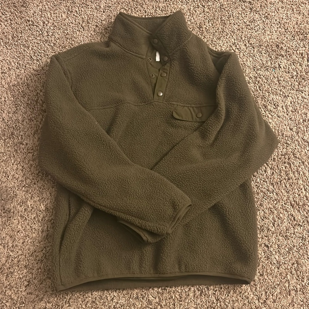 goodfellow green Sherpa jacket